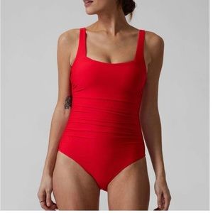 Athleta Square Neck one piece Swimsuit New XXS
